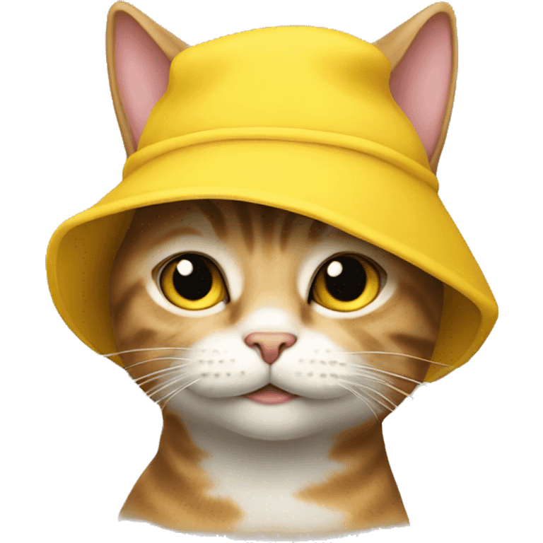 Cat with yellow hat  emoji