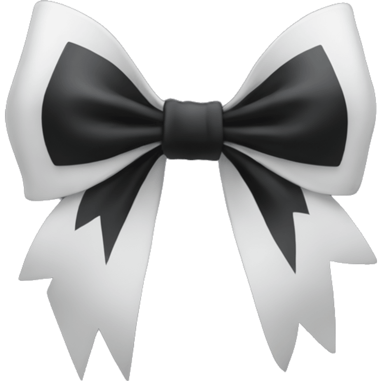 Black coquette bow with only back in it and no other colour  emoji