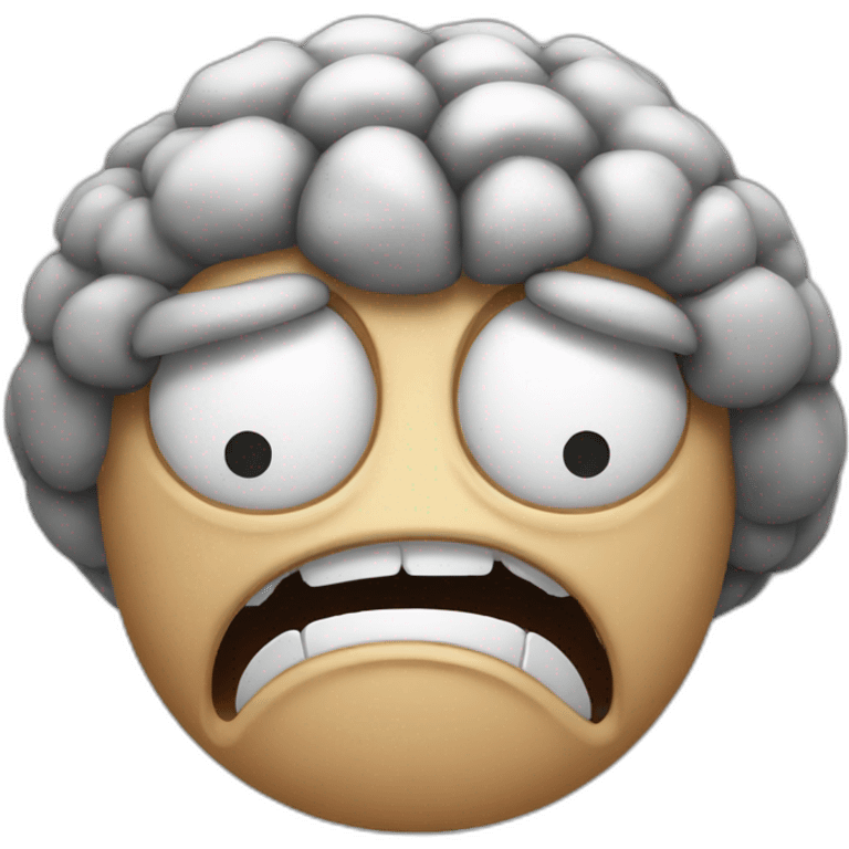 angry brain emoji