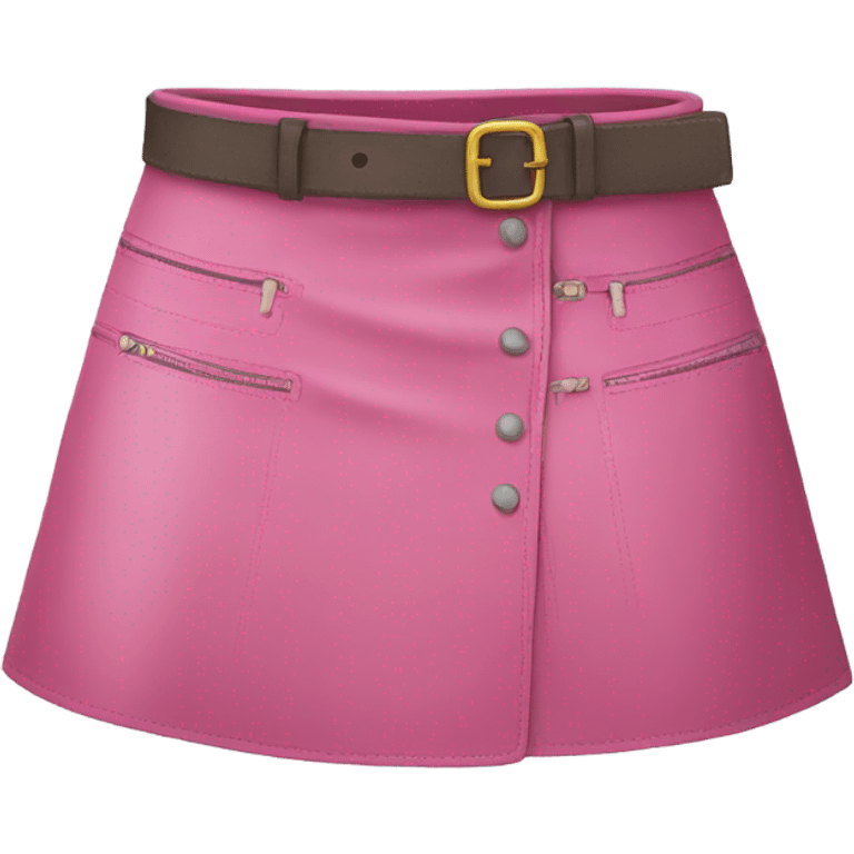 Pink leather skirt isolated emoji