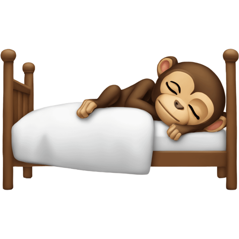 Monkey emoji sleeping in bed emoji emoji