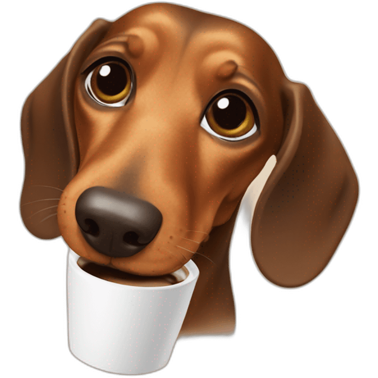 dachshund-coffe emoji