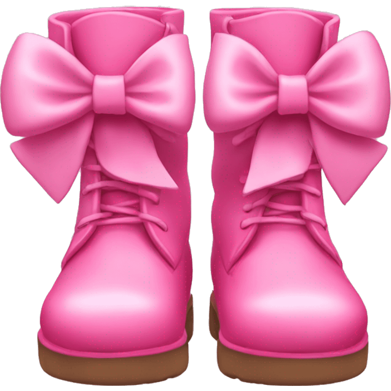 Pink bow boots emoji