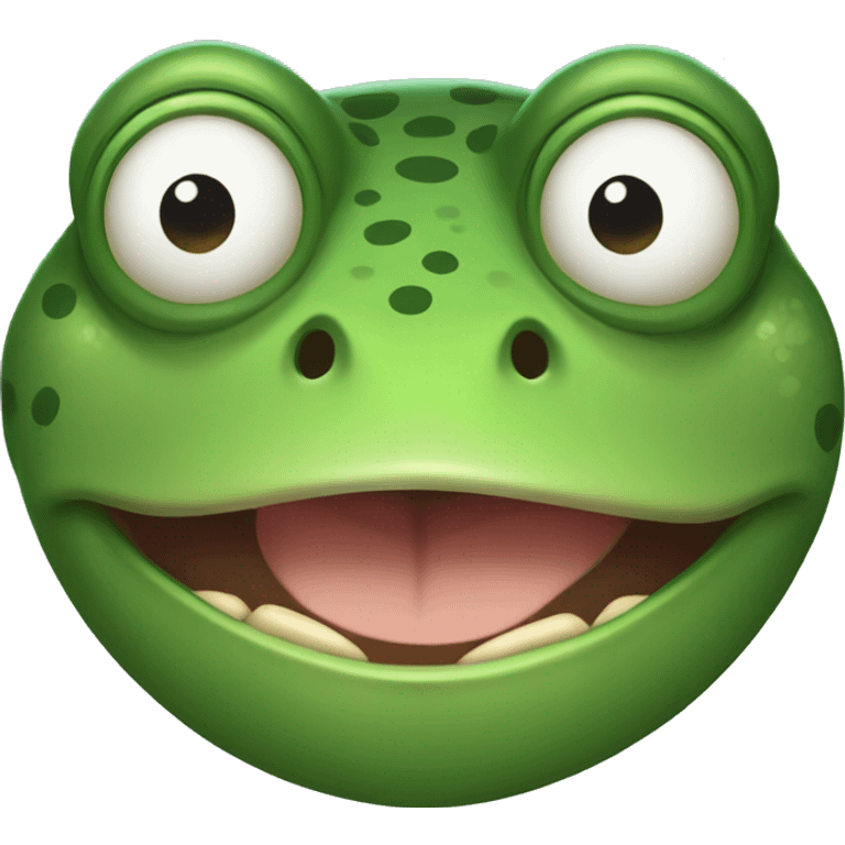 frog with a gigachad jawline emoji