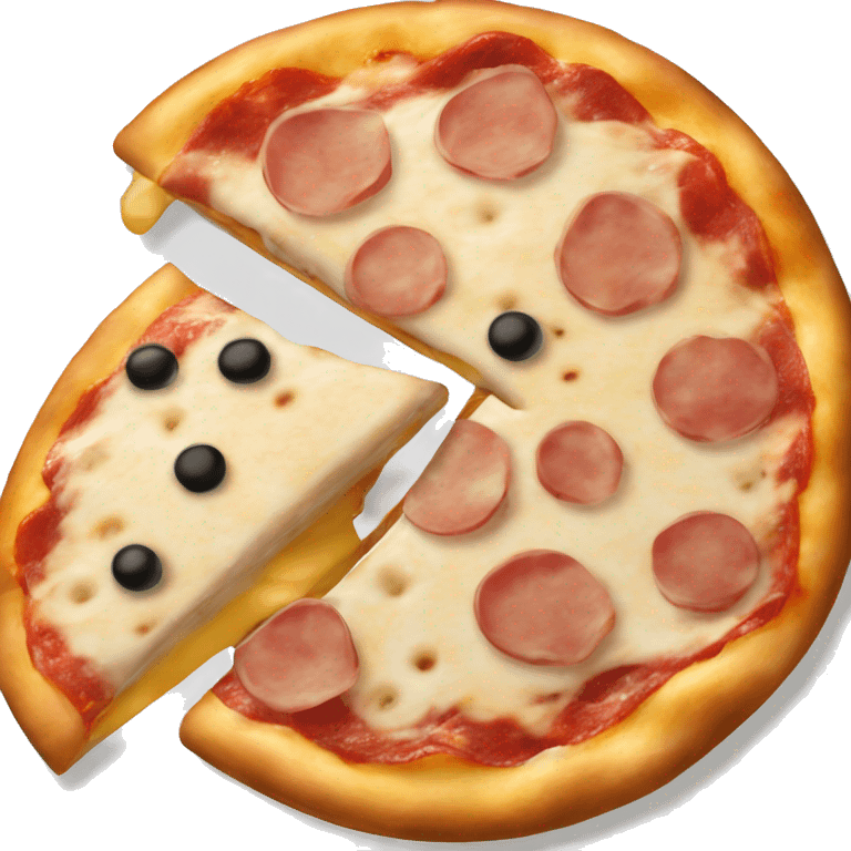 Pizza de jamón y queso tostada emoji