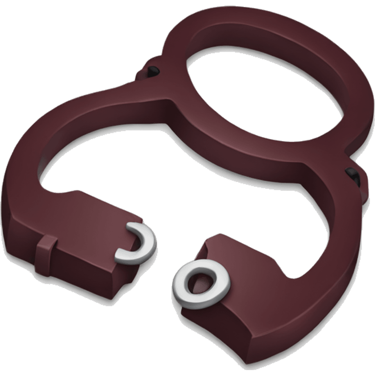 Maroon handcuffs emoji