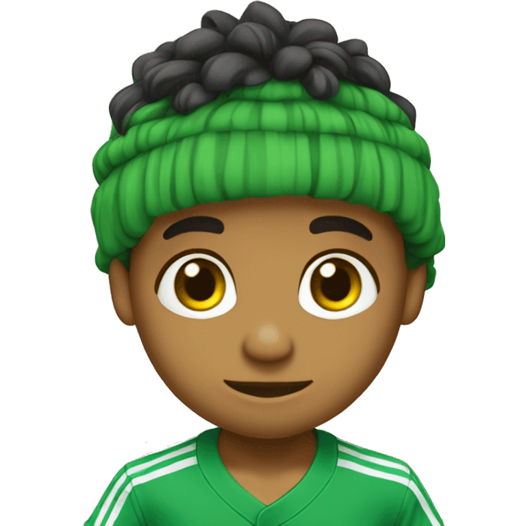 1 tigrinho bebe fofo com camisa branca e verde emoji