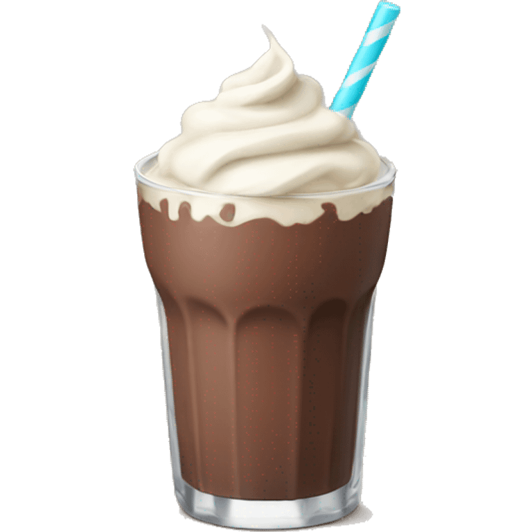 Chocolate milkshake emoji