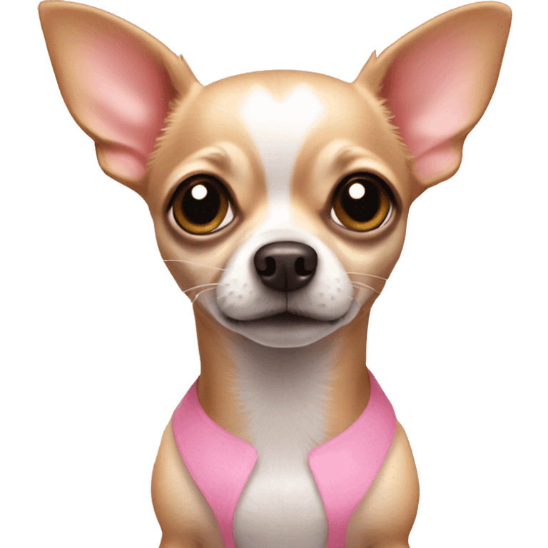 chihuahua in pink emoji