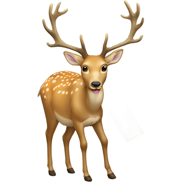 deer eating money emoji