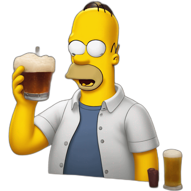 Homer Simpson in bar emoji