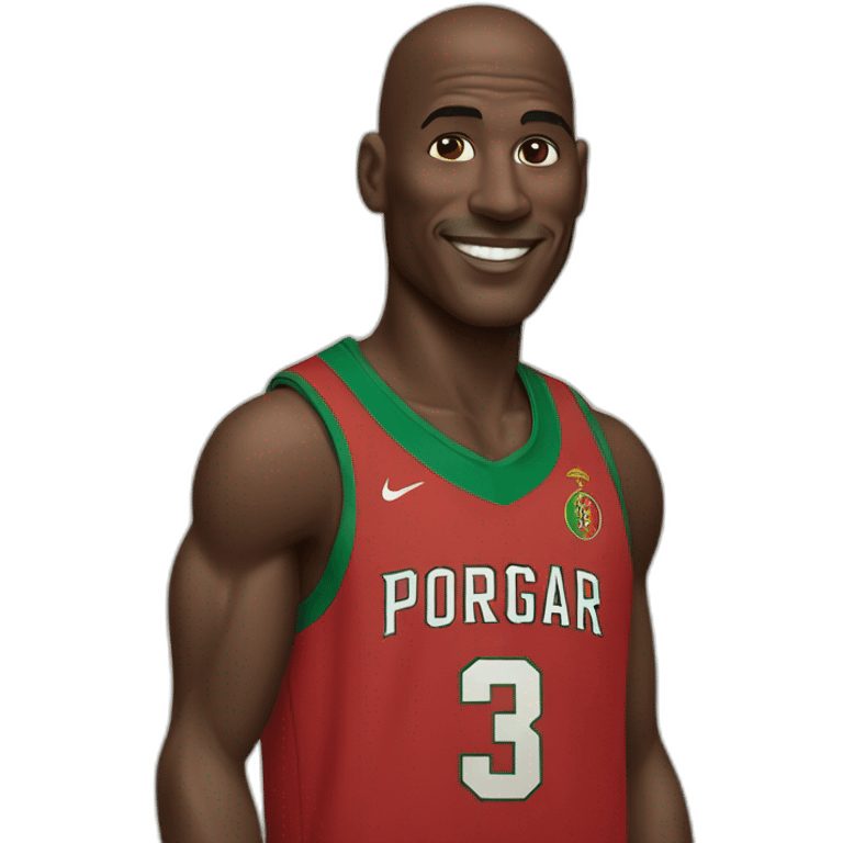 Michael jordan con uniforme de portugal emoji