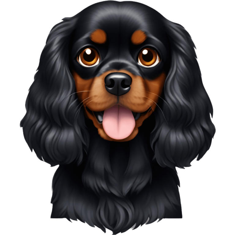 Black Cavalier King Charles emoji