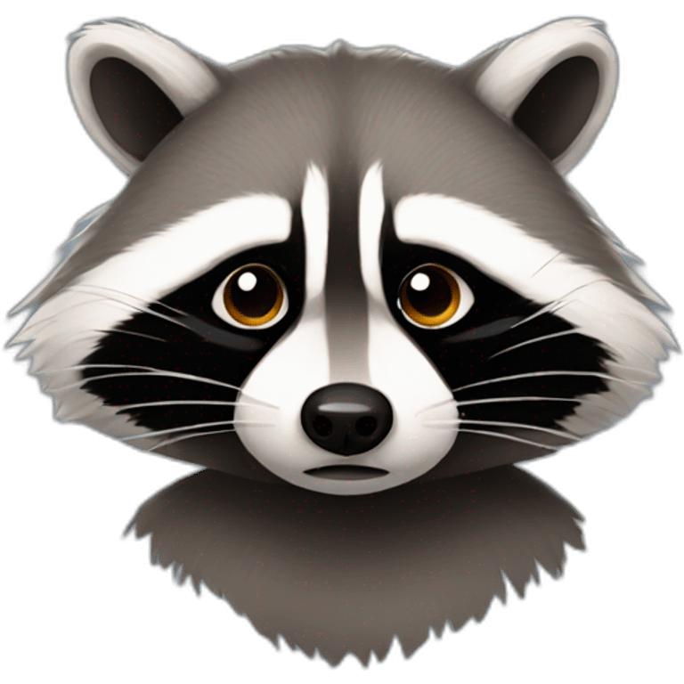 racoon-face-sad emoji