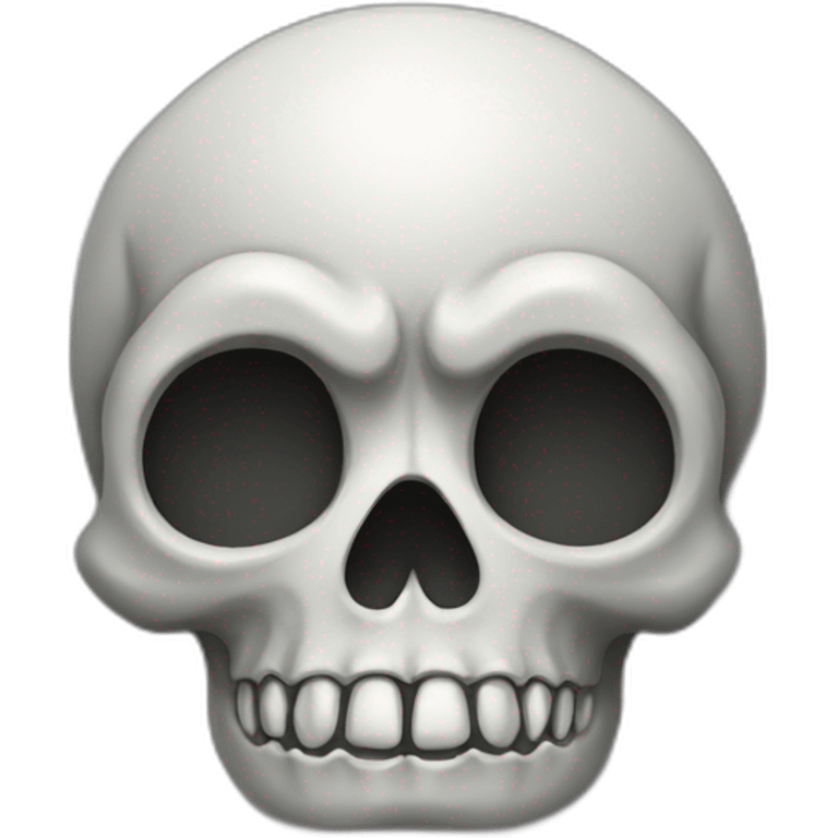 lonely skull gtooth on gray background emoji