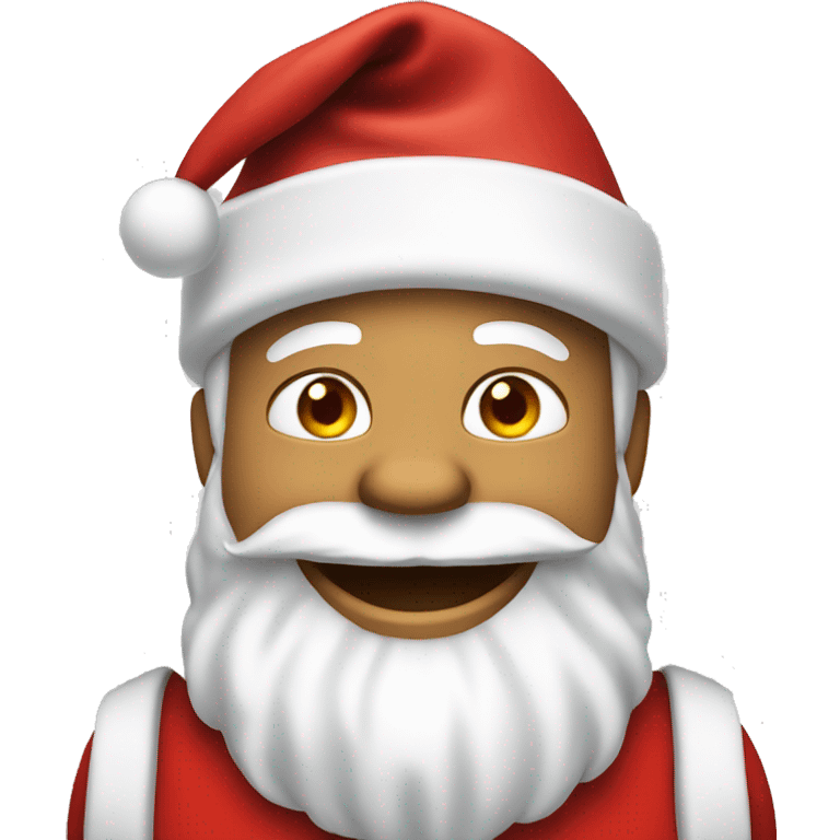 Create a laughing Santa claus emoji