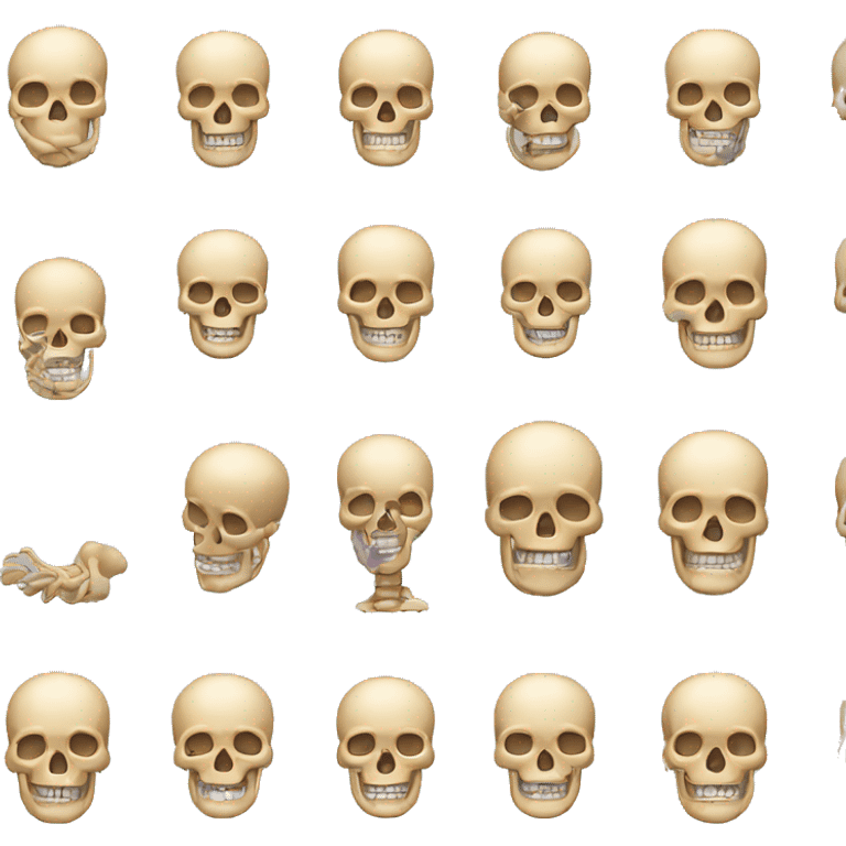 Human anatomy showing human bones emoji