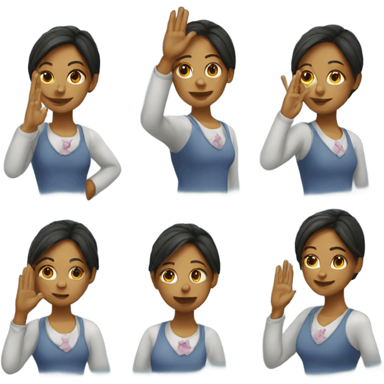 Girl saluting  emoji