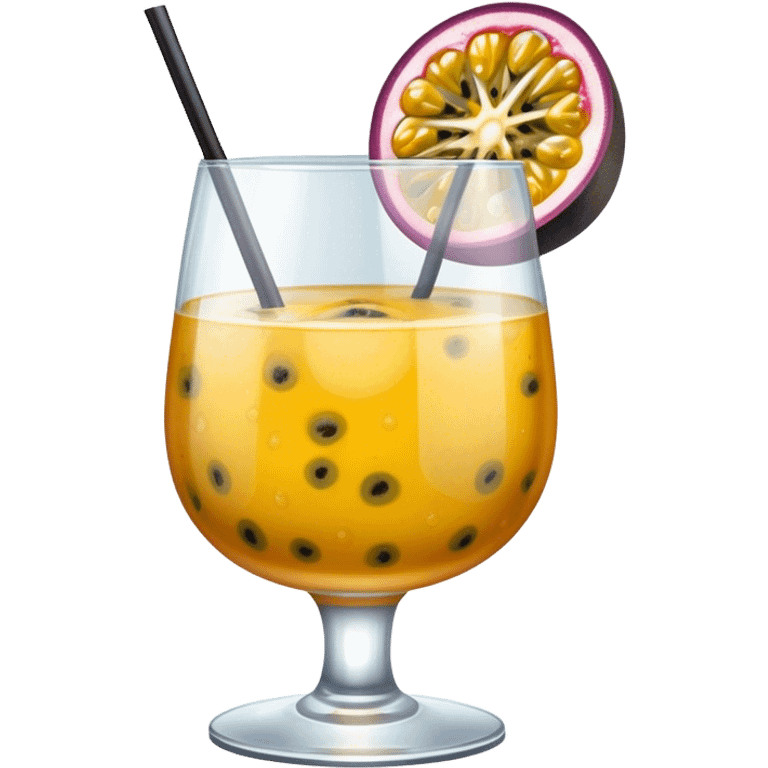 Passionfruit cocktail, no straw emoji