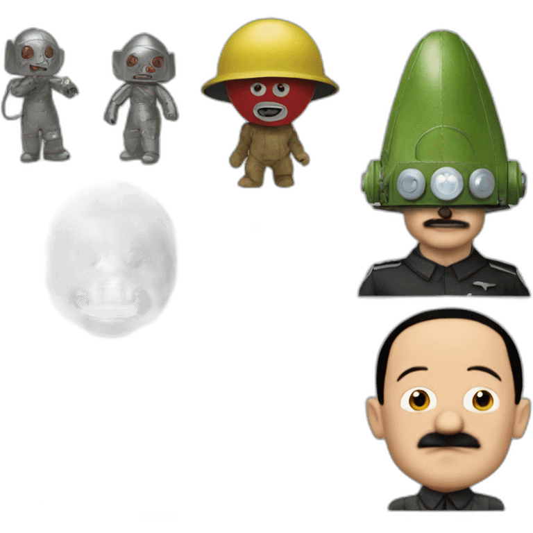 Adolf Hitler and the Teletubbies metal fabricators emoji