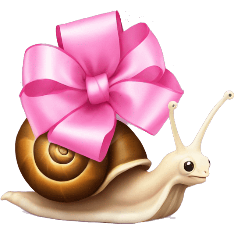 snail with pink bow  emoji