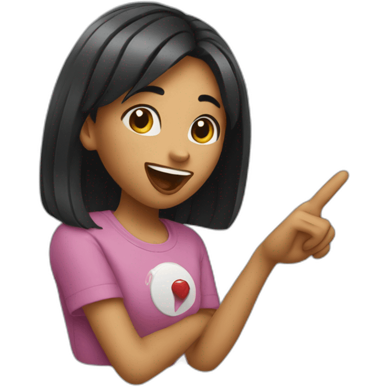 girl showing her tongue and making rock sign emoji