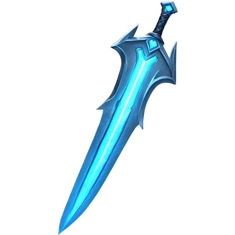 sci-fi multiblade sword-with-blue-ray-blade emoji