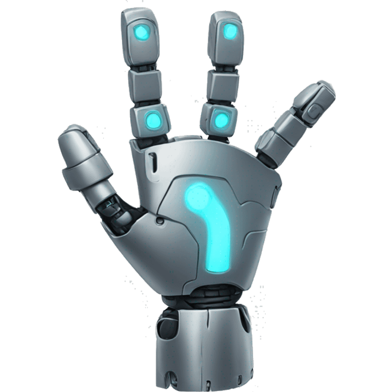 robot hand up emoji