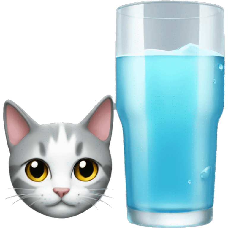 Glass and cat emoji