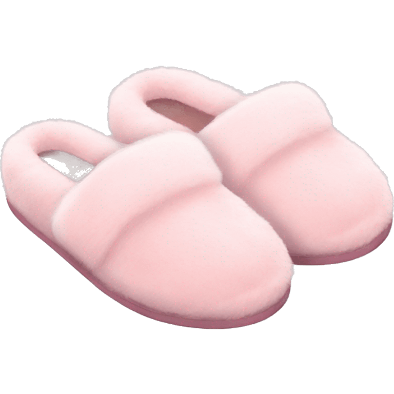 Pastel pink fur slippers emoji