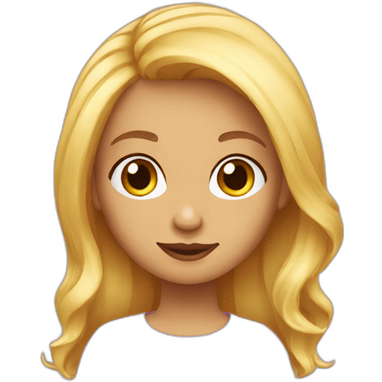 Fille bonde emoji