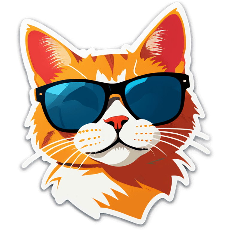 Cat with sunglasses emoji