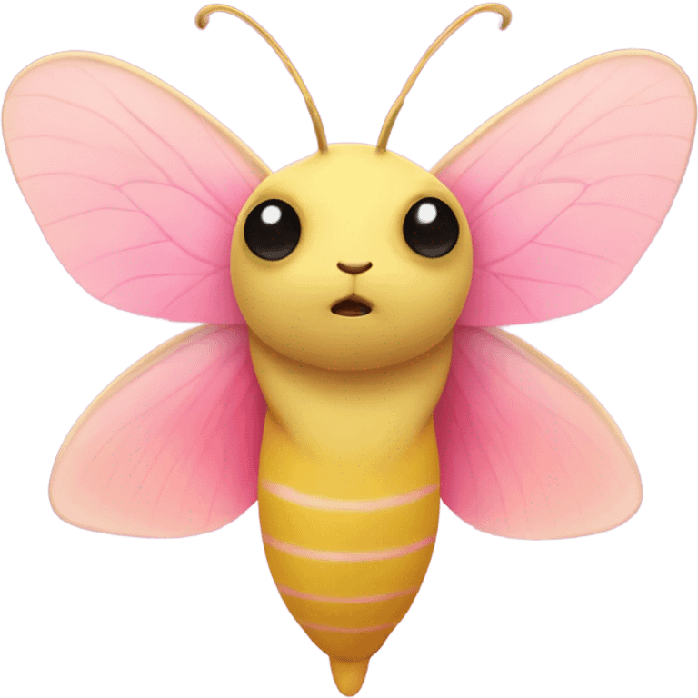 Cute Rosy maple moth emoji