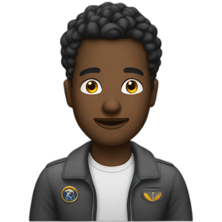 Black men in a plane emoji