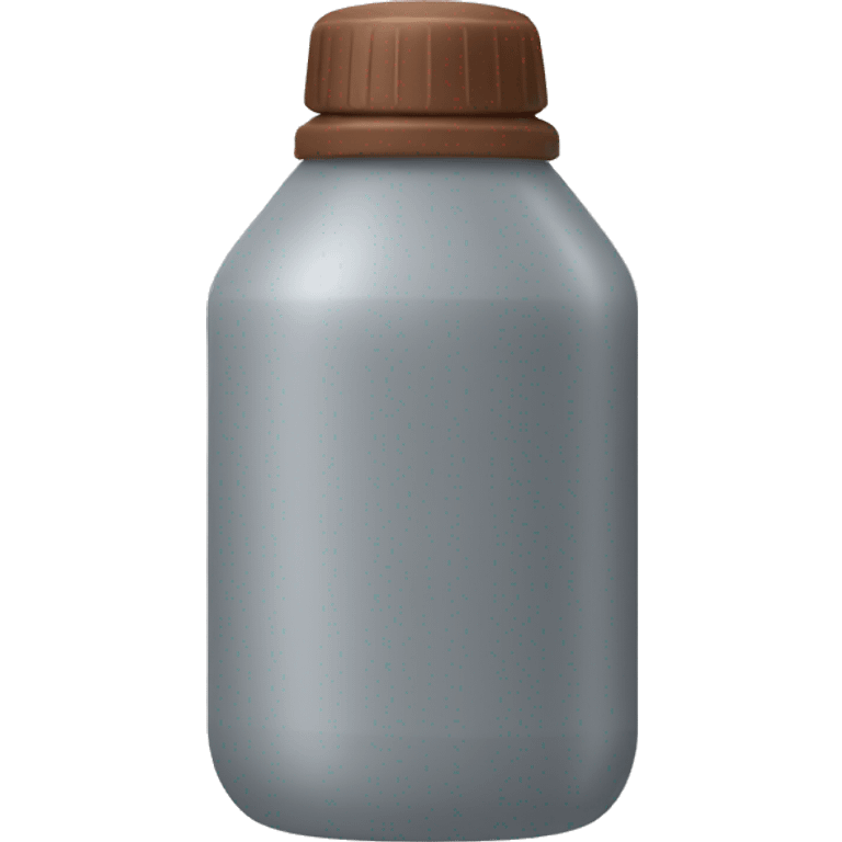 Grey water bottle with Brown cap emoji  emoji