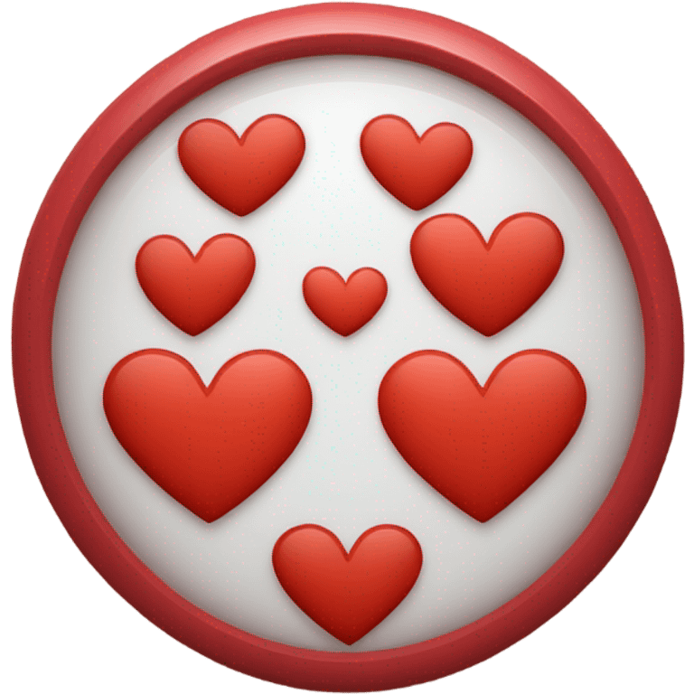 red heart shaped button emoji