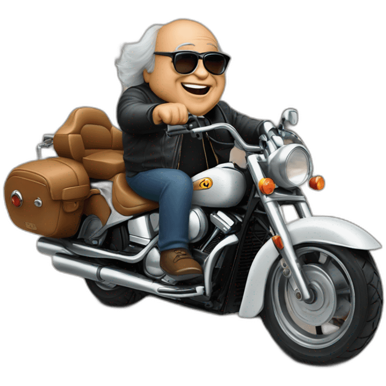 Danny devito on a motorbike emoji