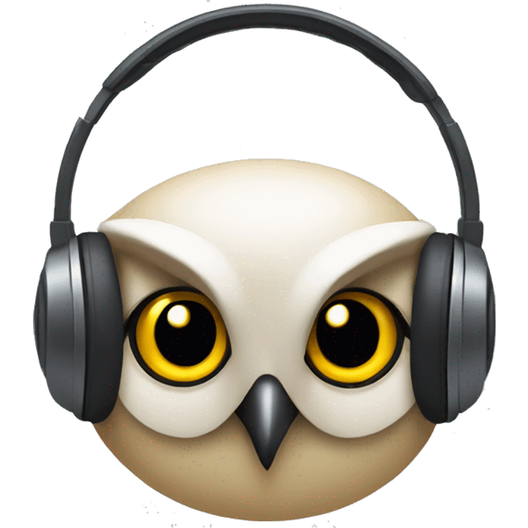 owl with a headphone emoji