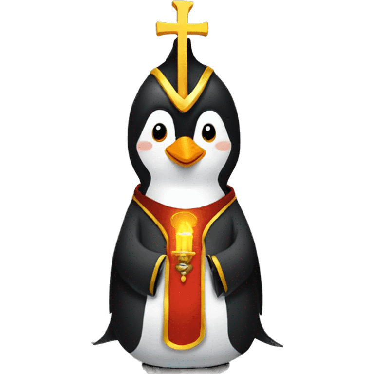 Penguin priest emoji