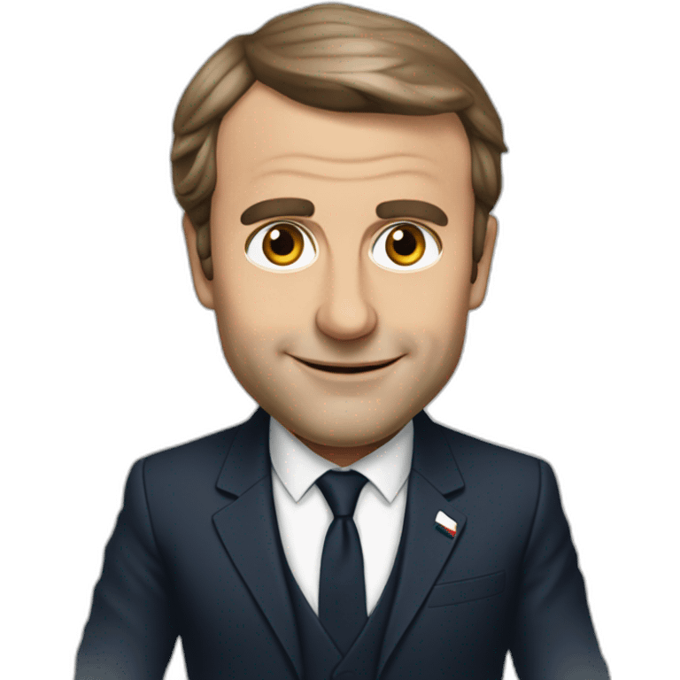 emanuel macron president of france emoji