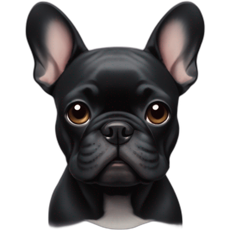 Black French bulldog emoji