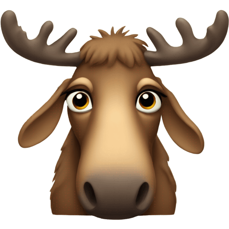 Sad moose emoji