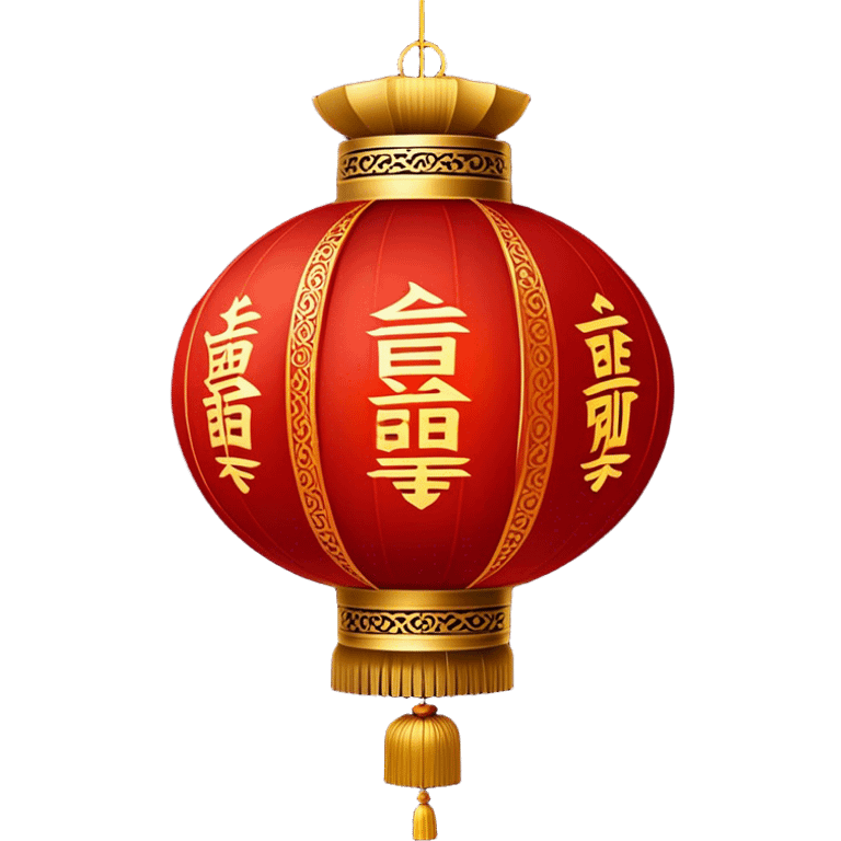 Chinese New Year red lantern – Cinematic Realistic Chinese New Year Red Lantern, depicted as an exquisitely crafted lantern adorned with intricate red and gold patterns, softly glowing against a dark background with subtle calligraphic details, evoking festive warmth and tradition. emoji