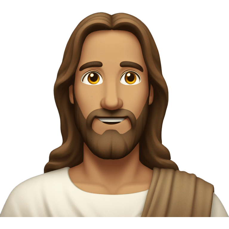 Jesus brunt happy and kind and loving emoji