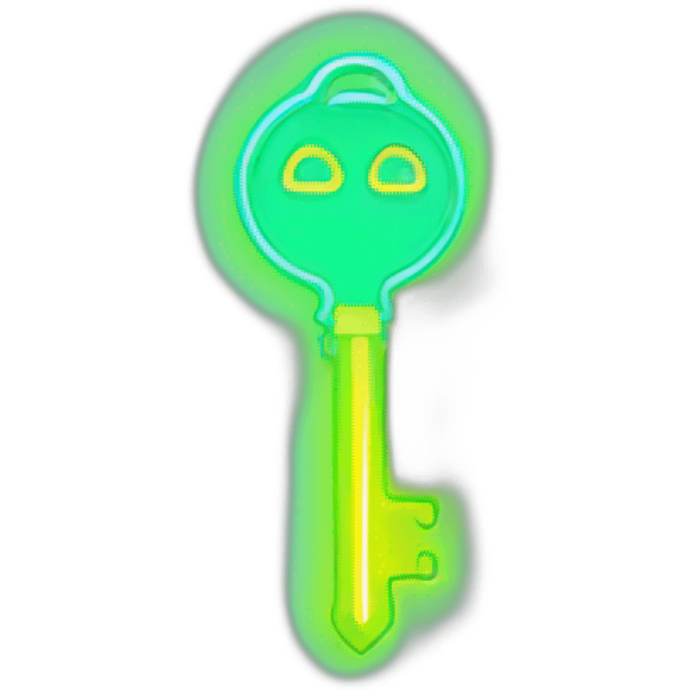 neon key emoji