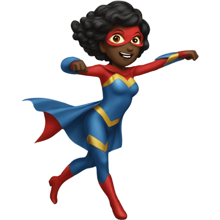 Female Super hero dancing  emoji