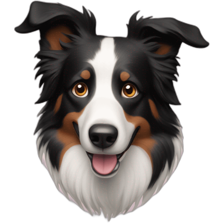 goofy border collie emoji