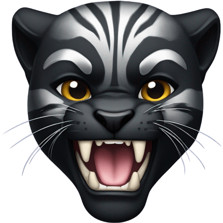 Balck panther roaring emoji