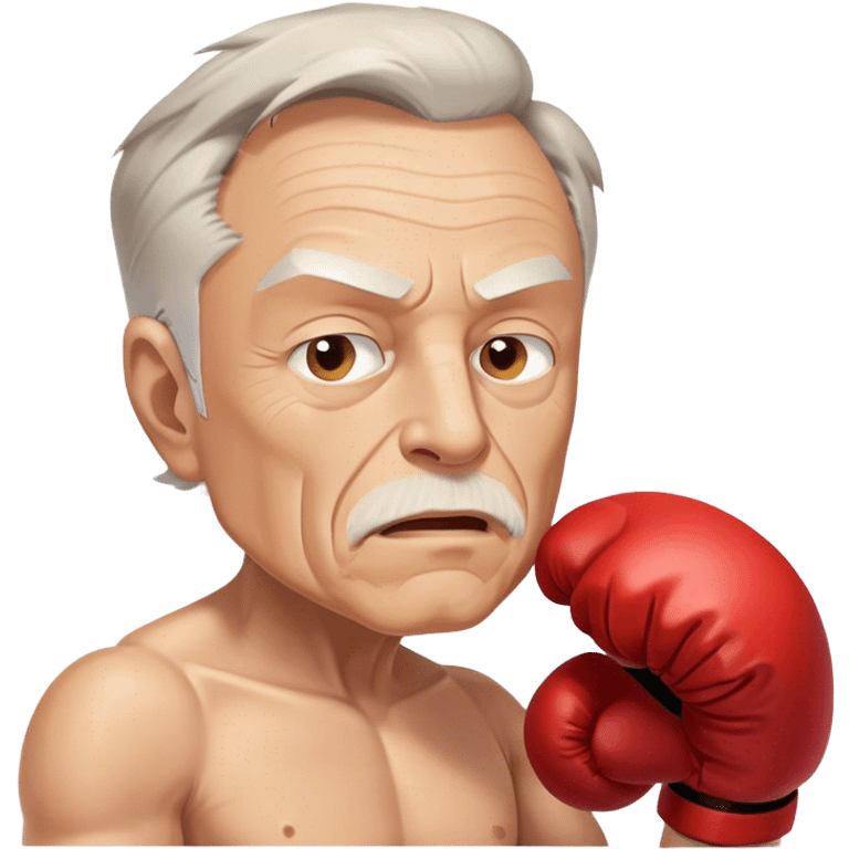 Old man boxing Elon Musk emoji