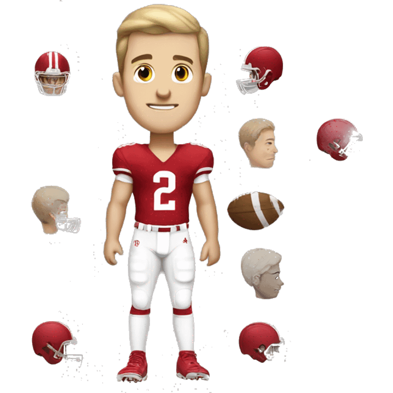 White person number INDIANA football player  emoji